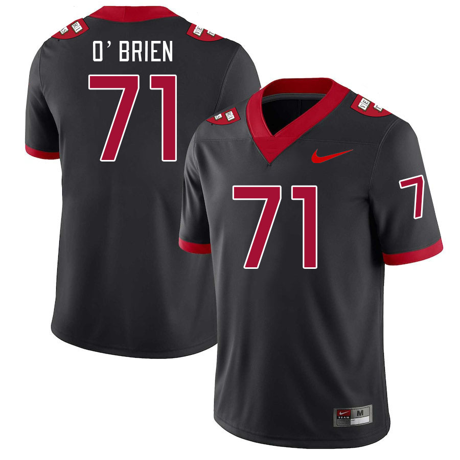 Men-Youth #71 Thomas O'Brien Harvard Crimson 2023 College Football Jerseys Stitched Sale-Black